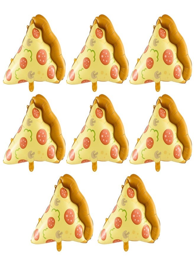 CZFSWT 8Pcs Pizza Balloons, Pizza Party Decorations for Birthday, Pizza Birthday Balloons Suitable for Theme Party Decoration and Photography - Image 1